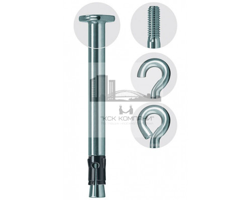 Гвоздевой анкер  с проушиной оцинкованный, 6x54/25 мм